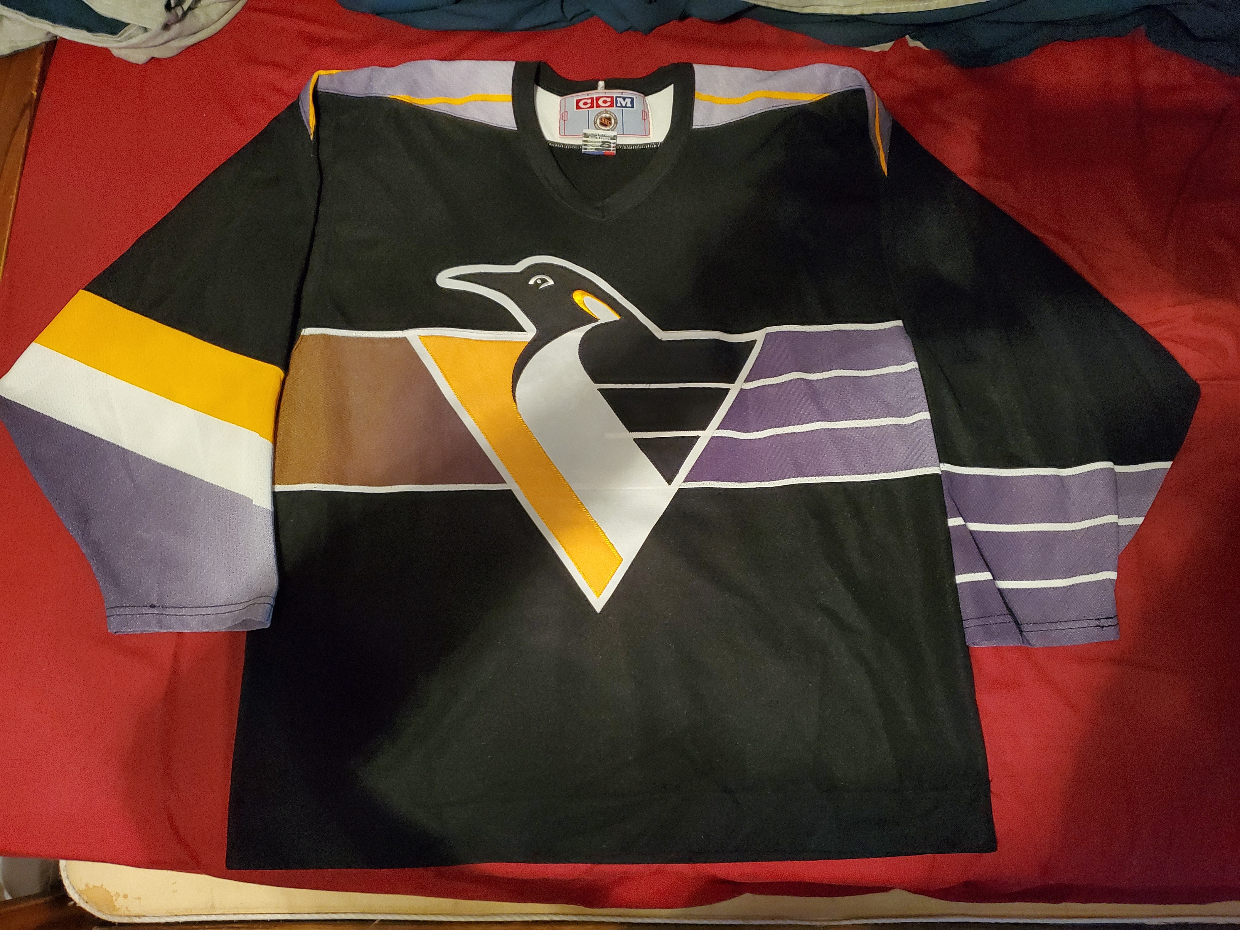 1995-96 Pittsburgh Penguins Alternate Game Worn Jerseys